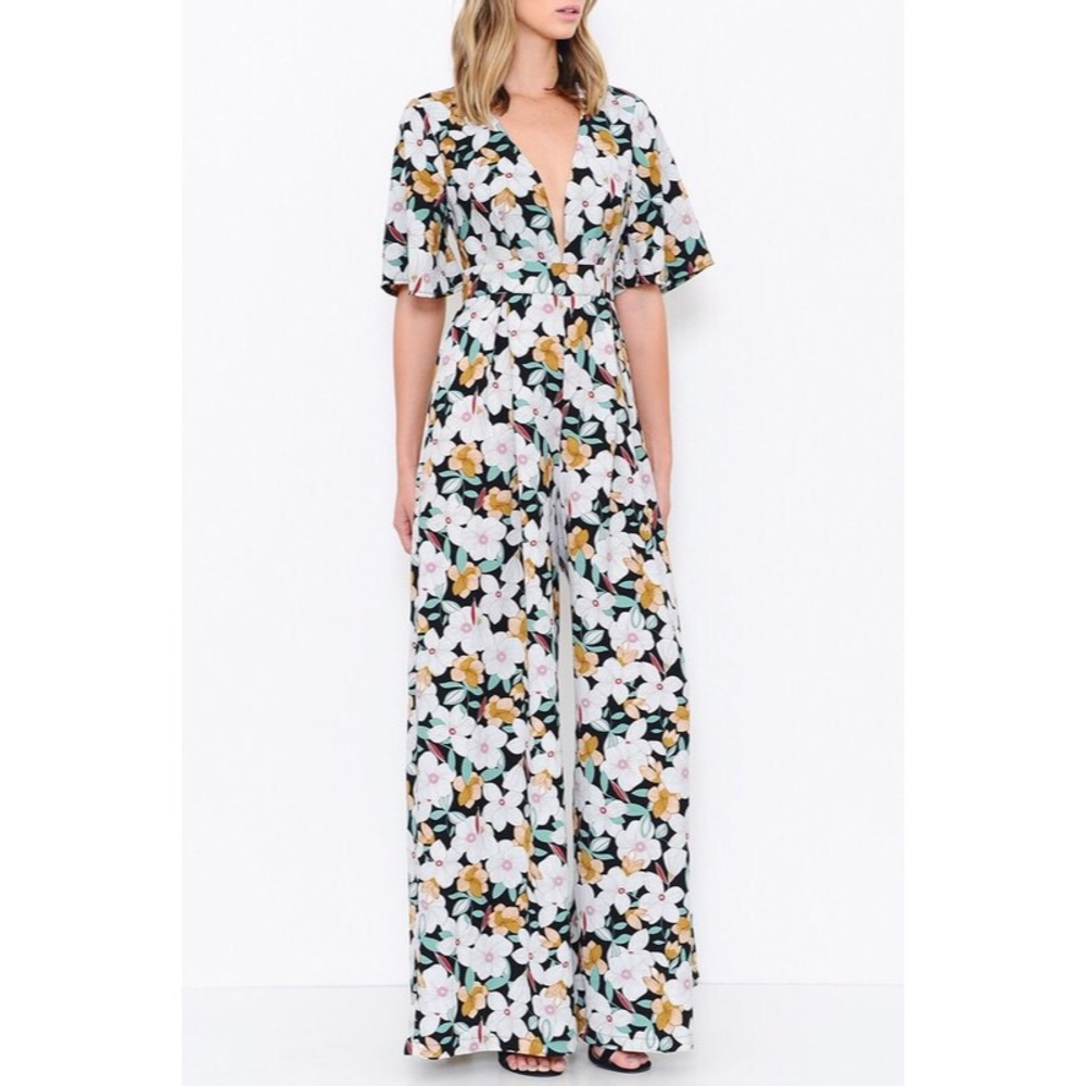 Floral Wide Leg Jumpsuit